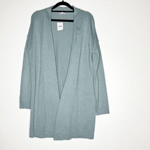 NEW J.Jill Pure Jill Rib Cardigan Knit Safety Pin Closure Women's Size Small